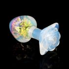 Анальная пробка сердце UNIVIBE, силиконовая с камнем, зелёная вид 7