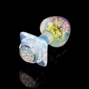 Анальна пробка серця UNIVIBE, силіконова з каменем, зелена, 7.8 х 2.8 см