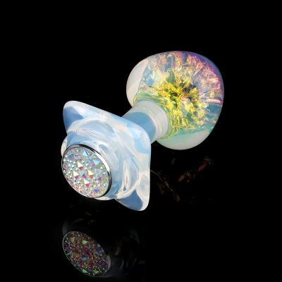 Анальная пробка сердце UNIVIBE, силиконовая с камнем, зелёная