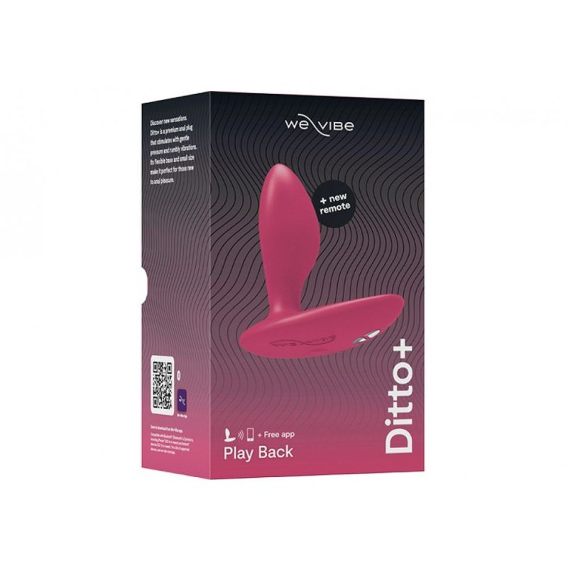 Анальна пробка з вібрацією We-Vibe Ditto+ Cosmic Pink з пультом та керуванням з телефону вид 12