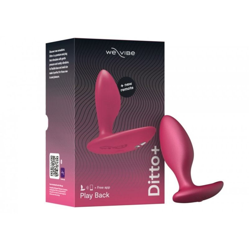 Анальна пробка з вібрацією We-Vibe Ditto+ Cosmic Pink з пультом та керуванням з телефону вид 2