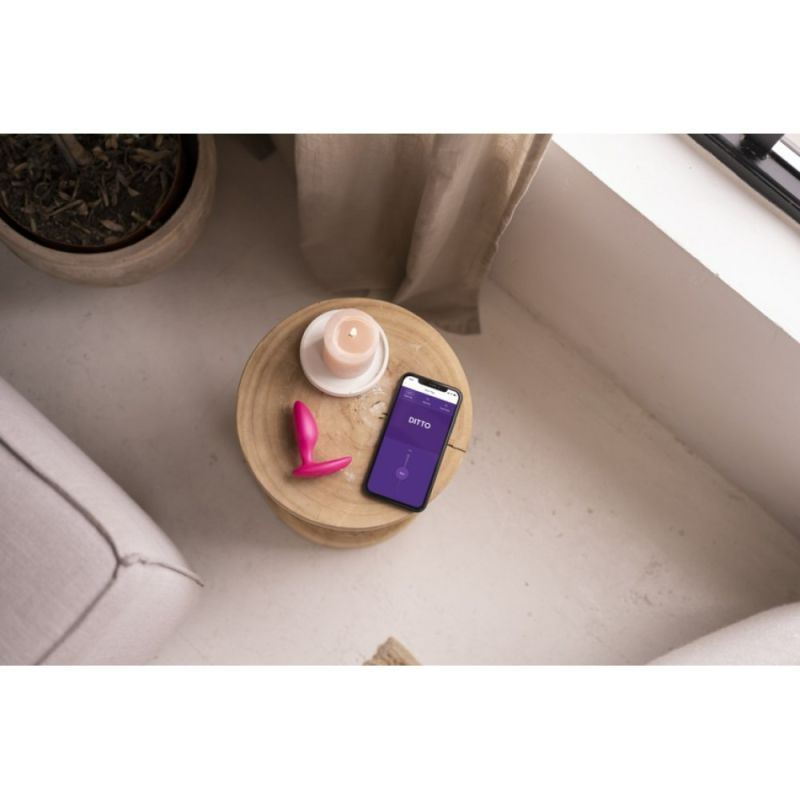 Анальна пробка з вібрацією We-Vibe Ditto+ Cosmic Pink з пультом та керуванням з телефону вид 9