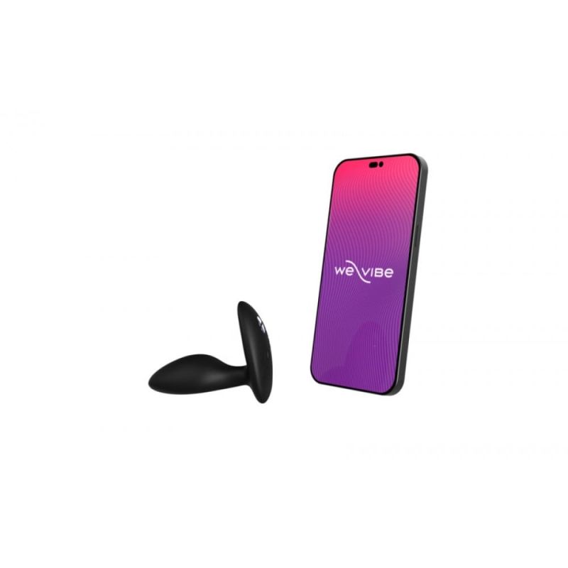Анальна пробка з вібрацією We-Vibe Ditto+ Satin Black з пультом та керуванням з телефону вид 3