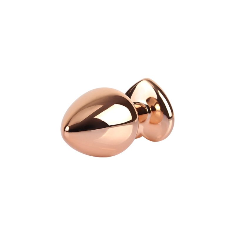 Анальная пробка золотая CHISA MATRIX MONT с золотым камнем в форме сердца, размер M вид 5