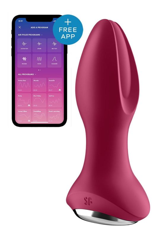 Анальна смарт-пробка із ротацією Satisfyer Rotator Plug 2+, бордовий вид 2