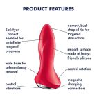 Анальна смарт-пробка з кульками, що обертаються Satisfyer Rotator Plug 1, червоний вид 9