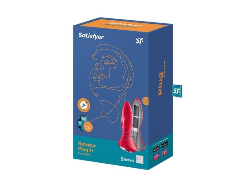 Анальна смарт-пробка з кульками, що обертаються Satisfyer Rotator Plug 1, червоний вид 10