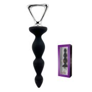 Анальна силіконова ялинка Adrien Lastic Arrow з металевим утримувачем, чорна