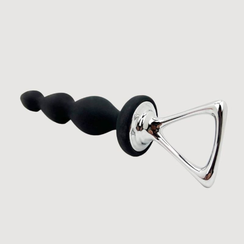 Анальна силіконова ялинка Adrien Lastic Arrow з металевим утримувачем, чорна вид 5