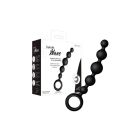 Анальная цепочка Joy Division Joyballs anal wave, силиконовая, чёрная, 17.5 см вид 5