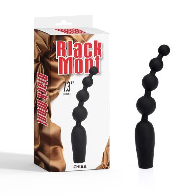 Анальная цепочка Chisa Black Mont с вибрацией, черный