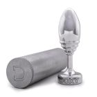 Анальна пробка ребриста Doxy Ribbed Butt Plug метал, срібляста вид 2