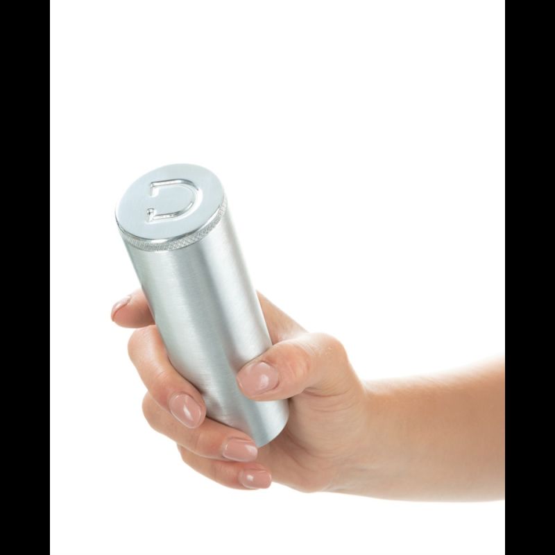 Анальная пробка ребристая Doxy Ribbed Butt Plug металл, серебристая вид 8