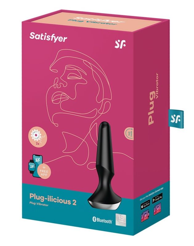 Анальна пробка з функцією керування зі смартфона Satisfyer Plug-Ilicious, чорний вид 6