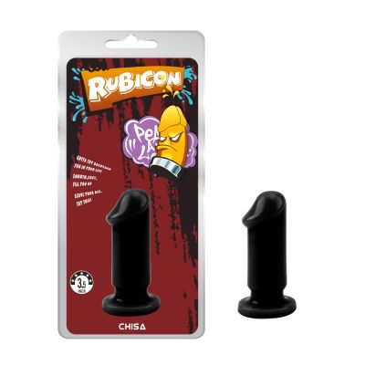 Фаллоимитатор-анальная пробка на присоске Chisa Rubicon, черный