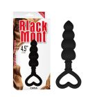 Анальна цепочка зі стоппером-сердечком Chisa Black Mont Beaded Luv Probe, чорна вид 2