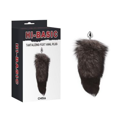 Анальная металлическая пробка Chisa Hi-Basic с лисьим хвостиком