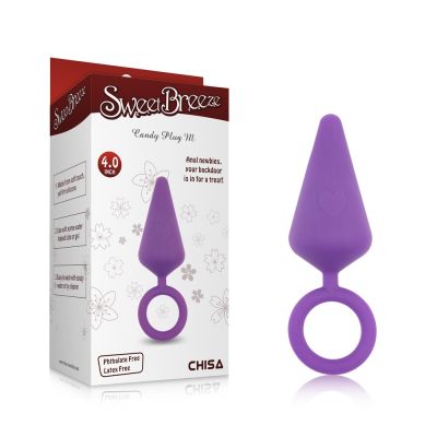 Анальная пробка c кольцом Chisa Sweet Breeze, фиолетовый, M