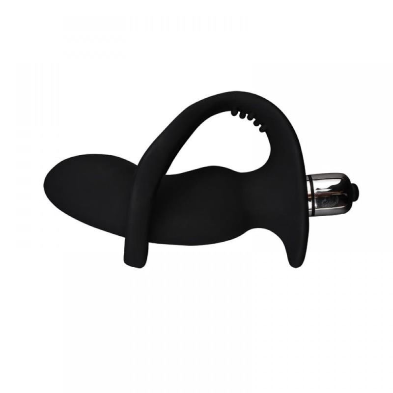 Анальна пробка з віброкулею та ерекційним кільцем Chisa GK power, чорна вид 6