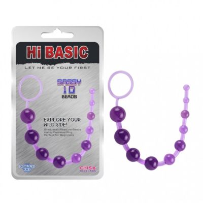Анальная цепочка градуированная Chisa HI Basic, фиолетовая