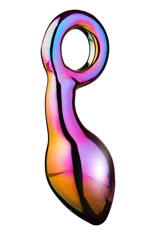 Анальный плаг из боросиликатного стекла GLAMOUR GLASS CHUNKY RING PLUG вид 3