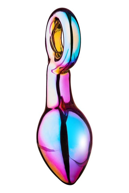 Анальный плаг из боросиликатного стекла GLAMOUR GLASS CHUNKY RING PLUG вид 4