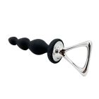 Анальний стимулятор-ялинка Adrien Lastic Arrow з металевим утримувачем, чорний вид 4