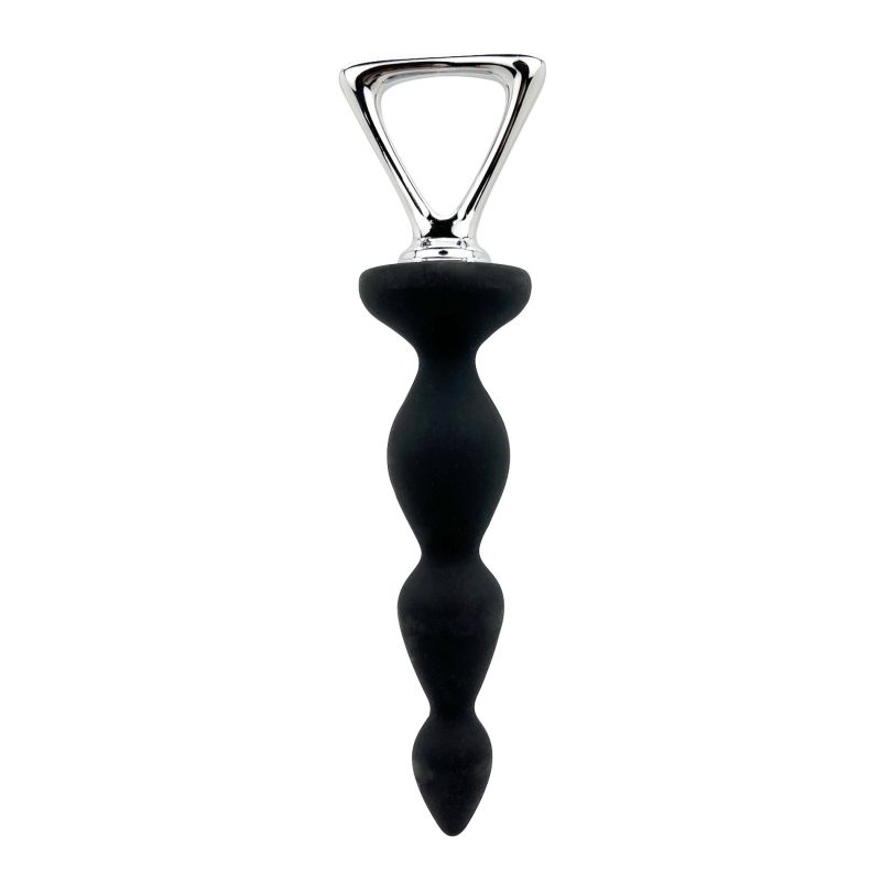 Анальний стимулятор-ялинка Adrien Lastic Arrow з металевим утримувачем, чорний вид 2