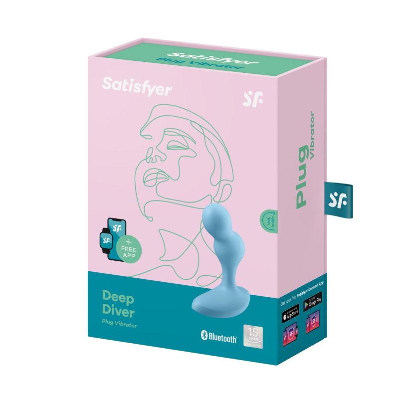 Анальний вібратор з підключенням до Satisfyer Deep Diver блакитний вид 9