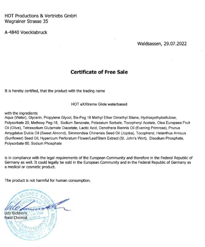 Анальний лубрикант на водній основі Hot eXXtreme Glide, 100 мл вид 3