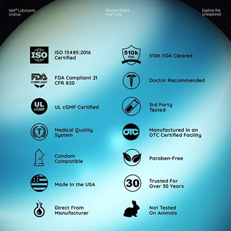 Анальный лубрикант WET Uranus Silicone Based, 30 мл вид 6