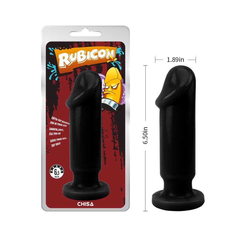 Анальный плаг Chisa Rubicon 6,5 на присоске, черный вид 5