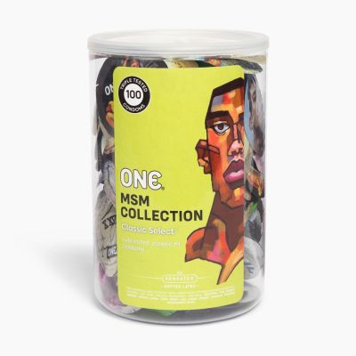 Банка презервативов ONE Classic Select MSM Collection, 100 шт