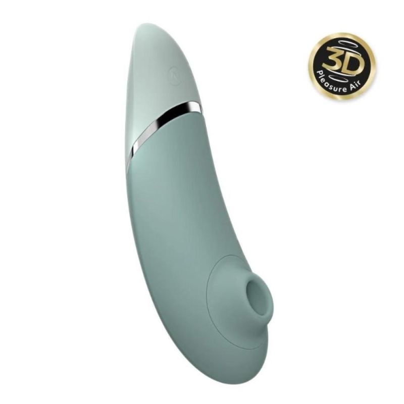 Бесконтактный вакуумный стимулятор Womanizer Next Sage, зеленый вид 3
