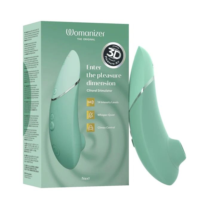 Бесконтактный вакуумный стимулятор Womanizer Next Sage, зеленый вид 2
