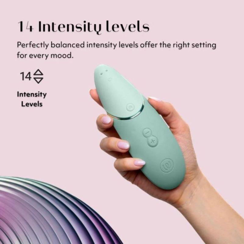 Бесконтактный вакуумный стимулятор Womanizer Next Sage, зеленый вид 10