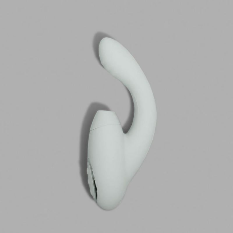 Безконтактний вібратор з подвійною стимуляцією та підігрівом Sweet Em, сірий вид 5