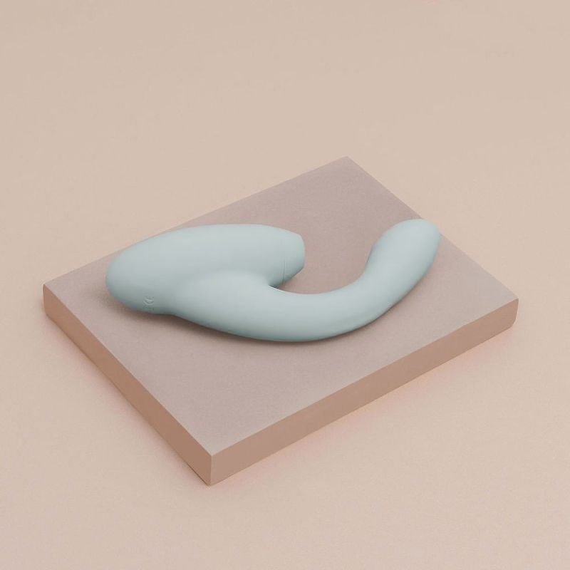 Безконтактний вібратор з подвійною стимуляцією та підігрівом Sweet Em, сірий вид 4