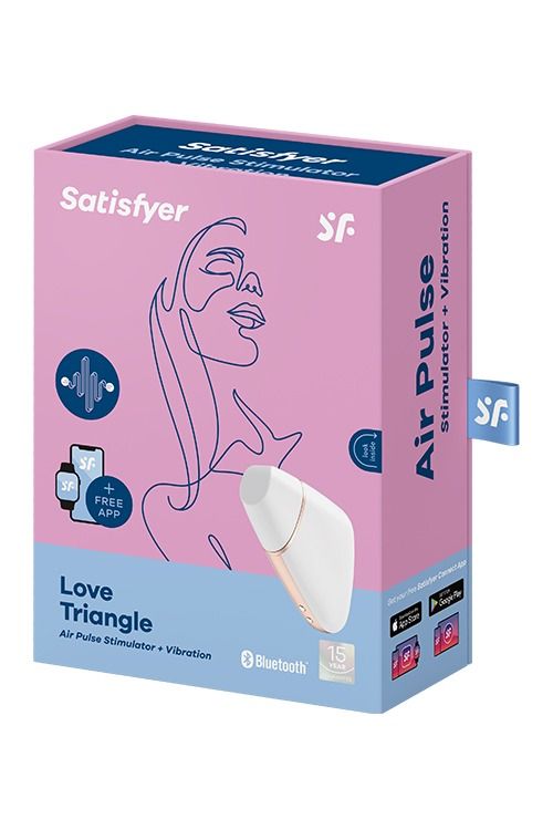 Безконтактний смарт-стимулятор клітора Satisfyer Love Triangle білий вид 5