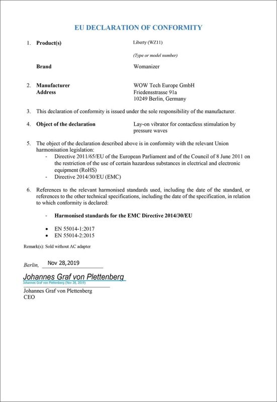 Безконтактний стимулятор клітора Womanizer Liberty Red Wine вид 11