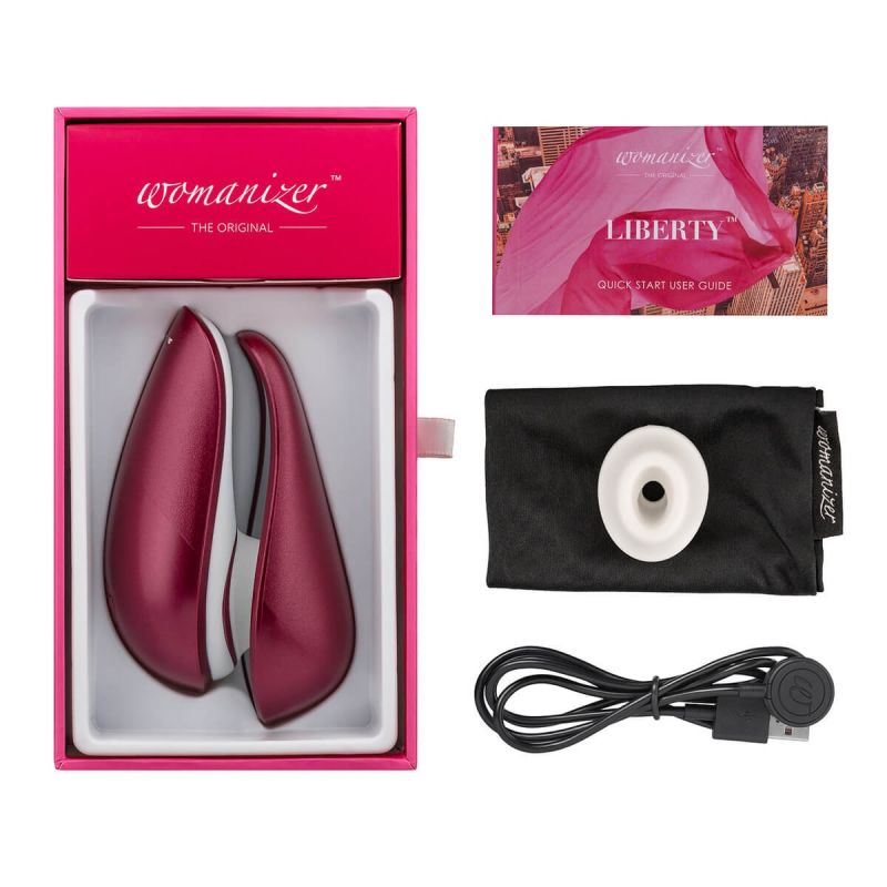 Безконтактний стимулятор клітора Womanizer Liberty Red Wine вид 7