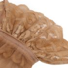 Бежевые ажурные чулки с кружевом Star Night на силиконовой ленте вид 6