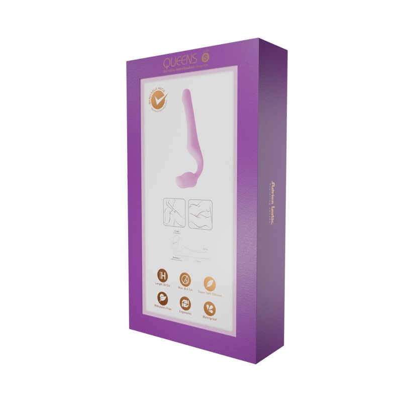 Безремневий страпон Adrien Lastic Queens рожевий, S вид 7