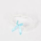 Пара білих підв'язок Star Night з блакитними бантиками вид 5