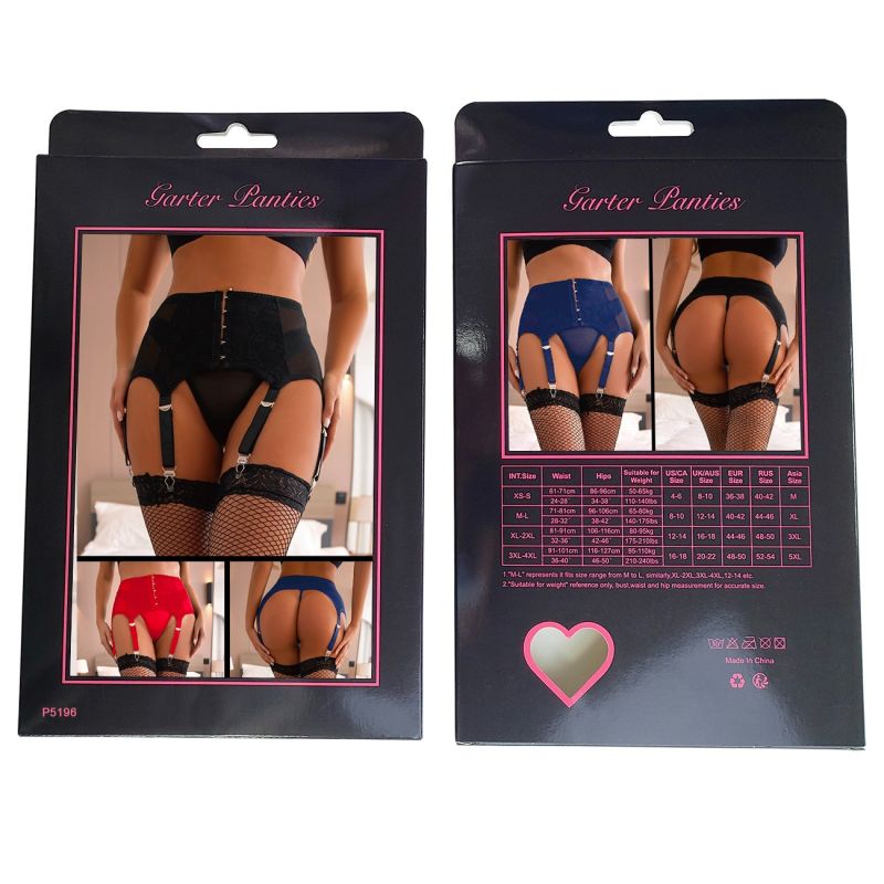 Сексуальні стрейч-трусики Star Night з поясом для панчох, білий вид 9