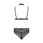 Боди комплект черный Obsessive Ailay teddy set L/XL вид 3