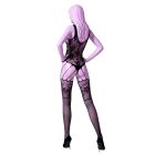 Бодистокинг ажурный с имитацией чулков BS074 black вид 3