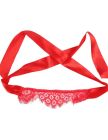 Боди красный Star Night Love Affair с кружевной лентой на глаза, M вид 5