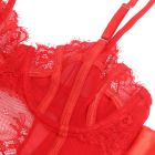 Боді з підв'язками для панчіх Star Night та атласними стрічками на руки, червоний, S вид 8