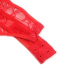 Боди с подвязками для чулок Star Night и атласными лентами на руки, красный, S вид 11